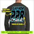 Flags Out - Jersey Lettering - Defiance Lifestyle, Race Apparel - Casual to Custom