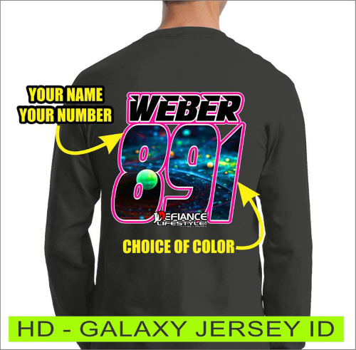 Galaxy -  Jersey Lettering - Defiance Lifestyle, Race Apparel - Casual to Custom