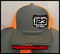 Hat with Racing Plate - Orange - Defiance Lifestyle, Race Apparel - Casual to Custom