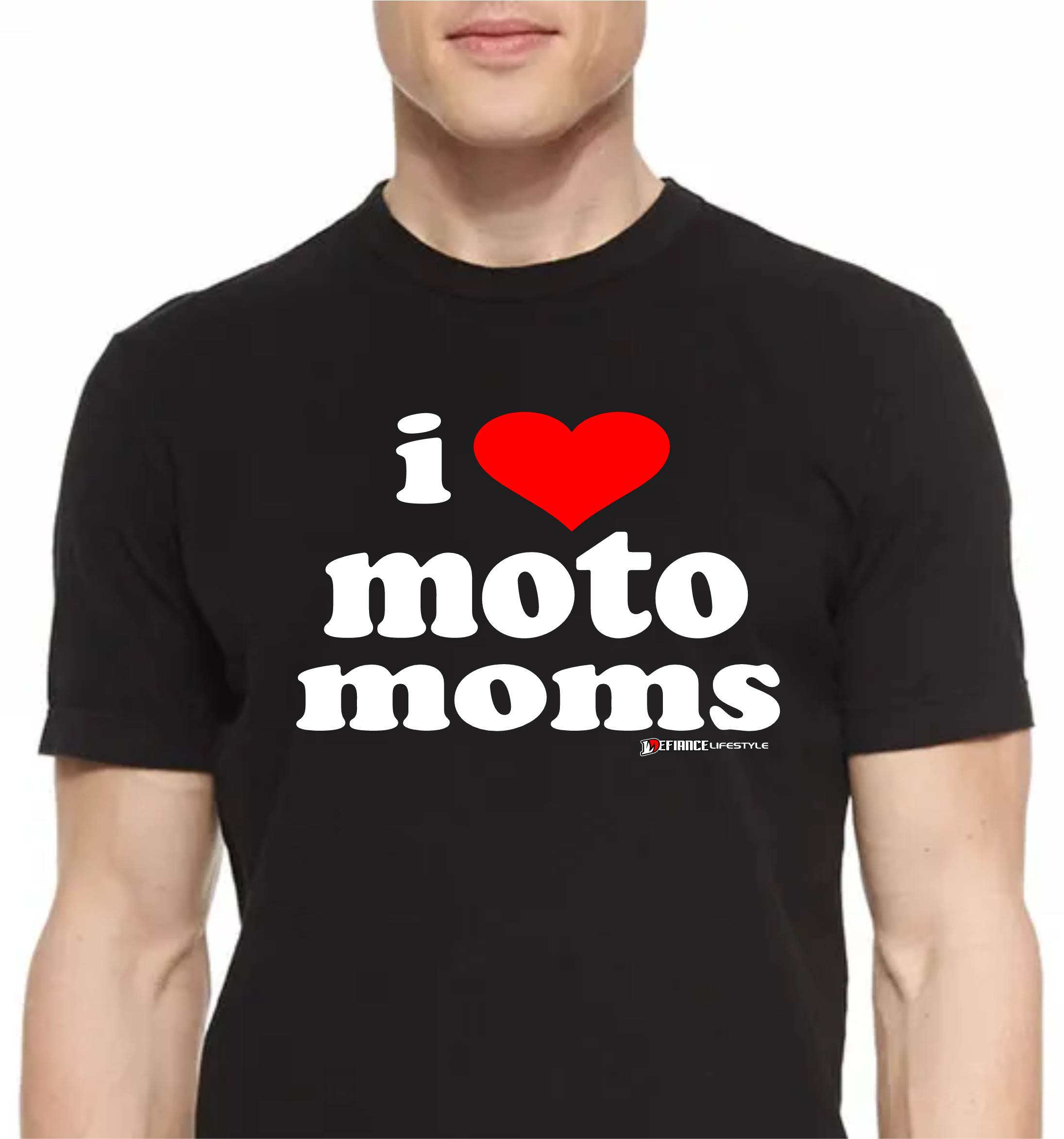 I Heart Moto Moms T Shirt - Black TEE - DefianceLifestyle