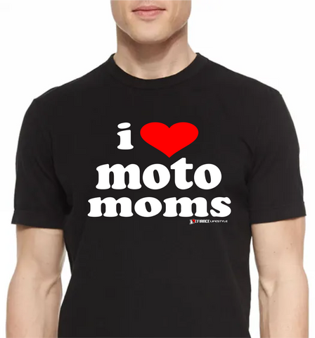 I Heart Moto Moms T Shirt - Black TEE