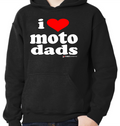 I Heart MOTO Dads - Black Hooded Sweatshirt - DefianceLifestyle