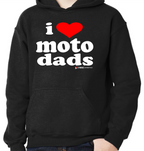 I Heart MOTO Dads - Black Hooded Sweatshirt - DefianceLifestyle