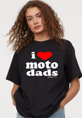 I Heart Moto Dads T Shirt - Black Tee - DefianceLifestyle