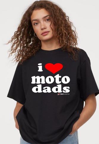 I Heart Moto Dads T Shirt - Black Tee