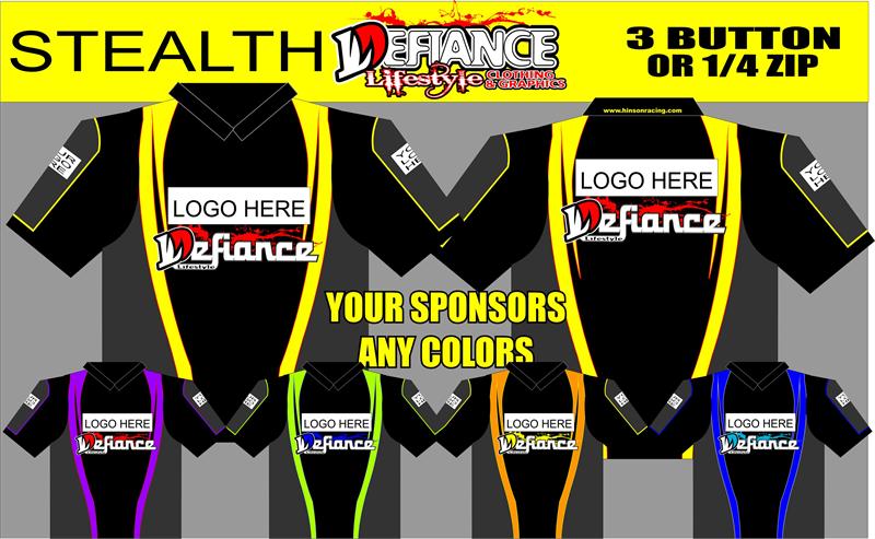 Stealth Polo Semi Custom - Defiance Lifestyle, Race Apparel - Casual to Custom