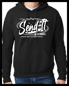 SEND IT Racing HOODED Sweatshirt- black Hoodie