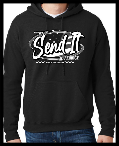 SEND IT Racing HOODED Sweatshirt- black Hoodie