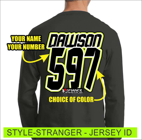 Stranger - Jersey Lettering - Defiance Lifestyle, Race Apparel - Casual to Custom