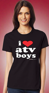 ATV RACING - I Heart ATV BOYS T Shirt - Black Race Tee