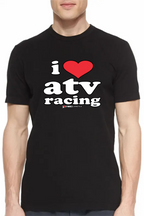 ATV RACING - I Heart ATV RACING T Shirt - Black TEE