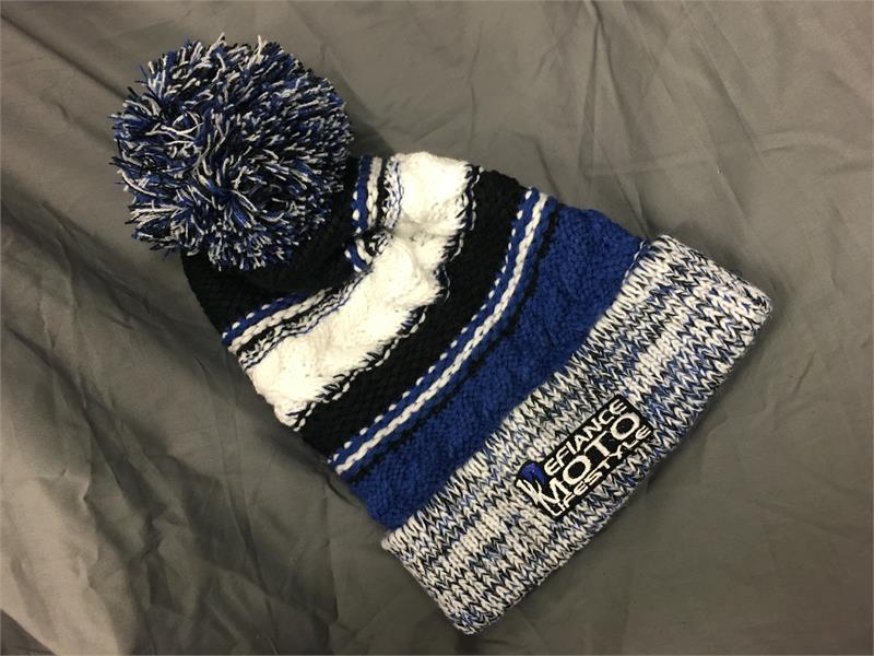 Beenie Hat - blue/white - Defiance Lifestyle, Race Apparel - Casual to Custom