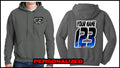 Custom Blue Flame Sweatshirt - Charcoal - Defiance Lifestyle, Race Apparel - Casual to Custom