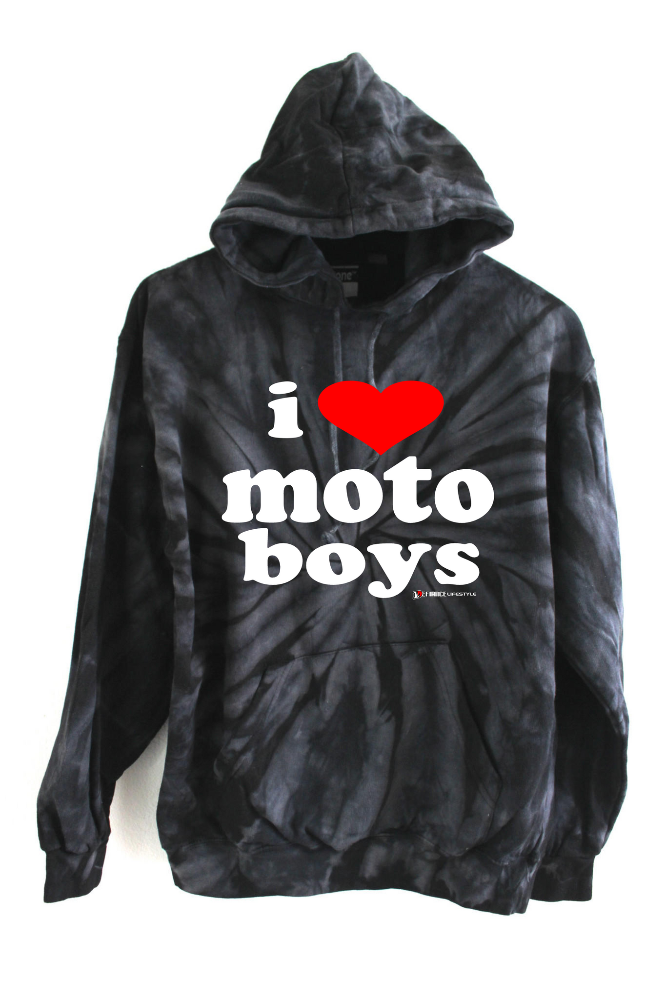 I Heart MOTO BOYS Hooded Sweatshirt black tiedye
