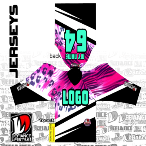 Custom Race  Jersey -  Cheta/zebra Defiance Lifestyle PINK - DefianceLifestyle