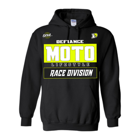 Factory Racer Sweatshirt- Neon - black Hoodie - Defiance Lifestyle, Race Apparel - Casual to Custom