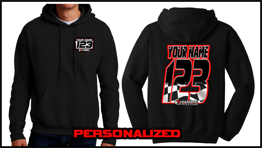 Custom FLags Out Sweatshirt - BLACK - Defiance Lifestyle, Race Apparel - Casual to Custom