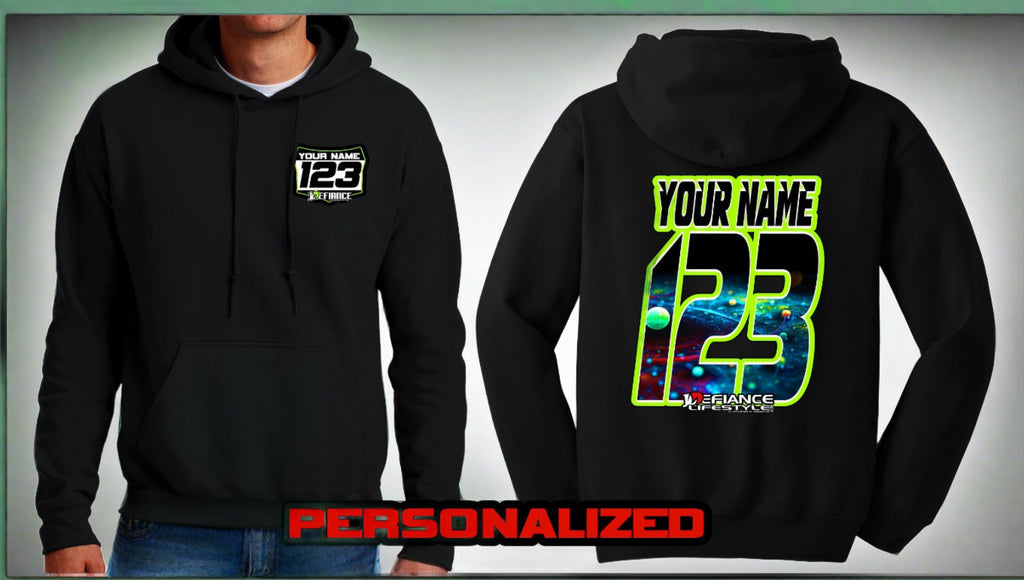 Custom Galaxy Script Sweatshirt - BLACK - Defiance Lifestyle, Race Apparel - Casual to Custom