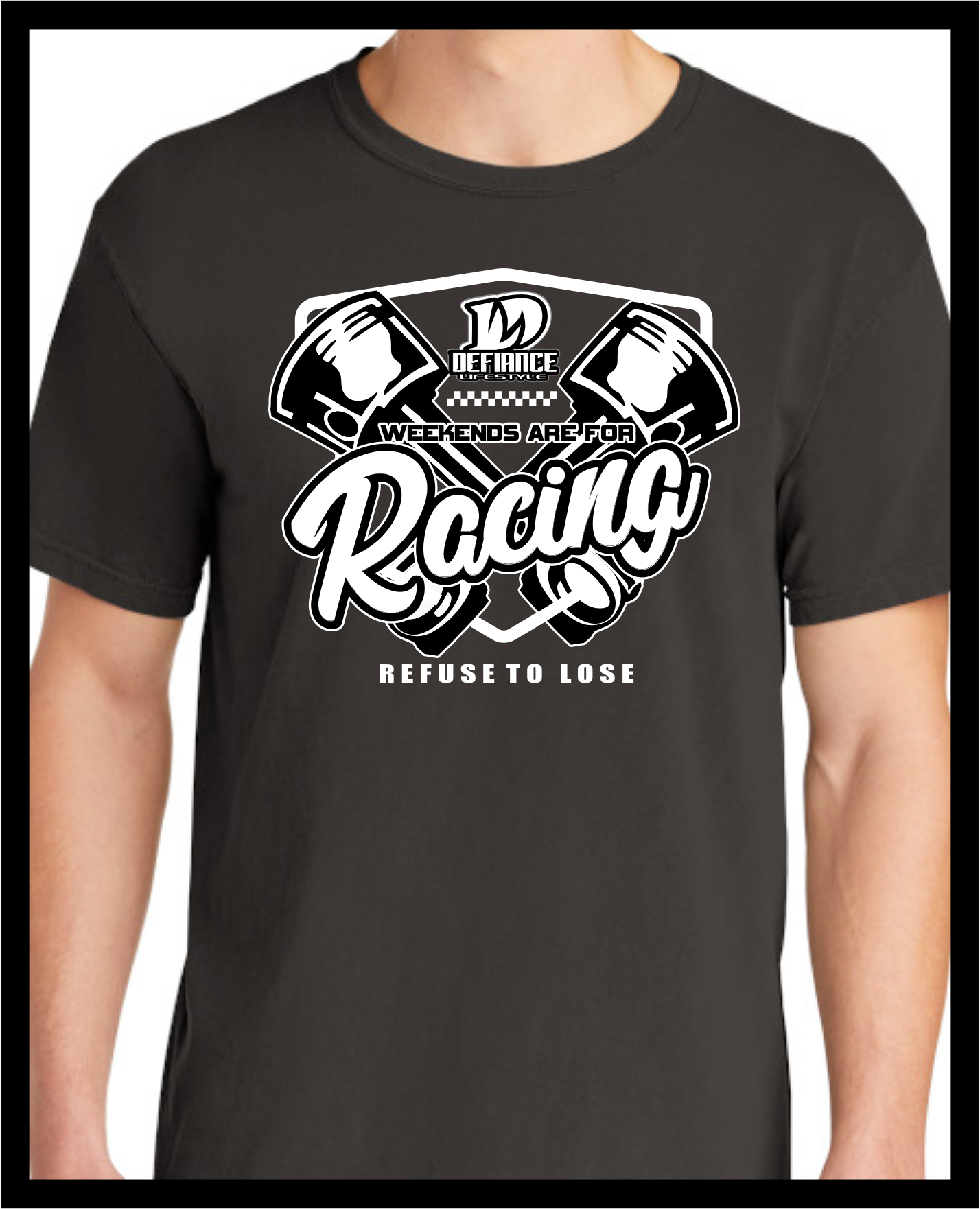Piston Weekends T-shirt - black - Defiance Lifestyle, Race Apparel - Casual to Custom