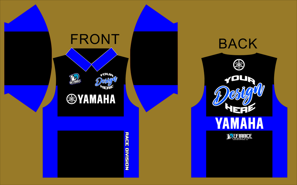team BLU Polo Semi Custom - Defiance Lifestyle, Race Apparel - Casual to Custom